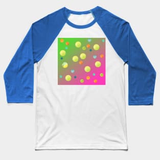 Pink and green dot design Baseball T-Shirt